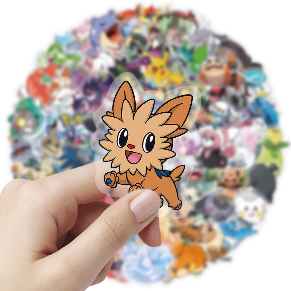 Laptop Accessories Cute - 100Pcs Pokémon Stickers Cute Cartoon Transparent