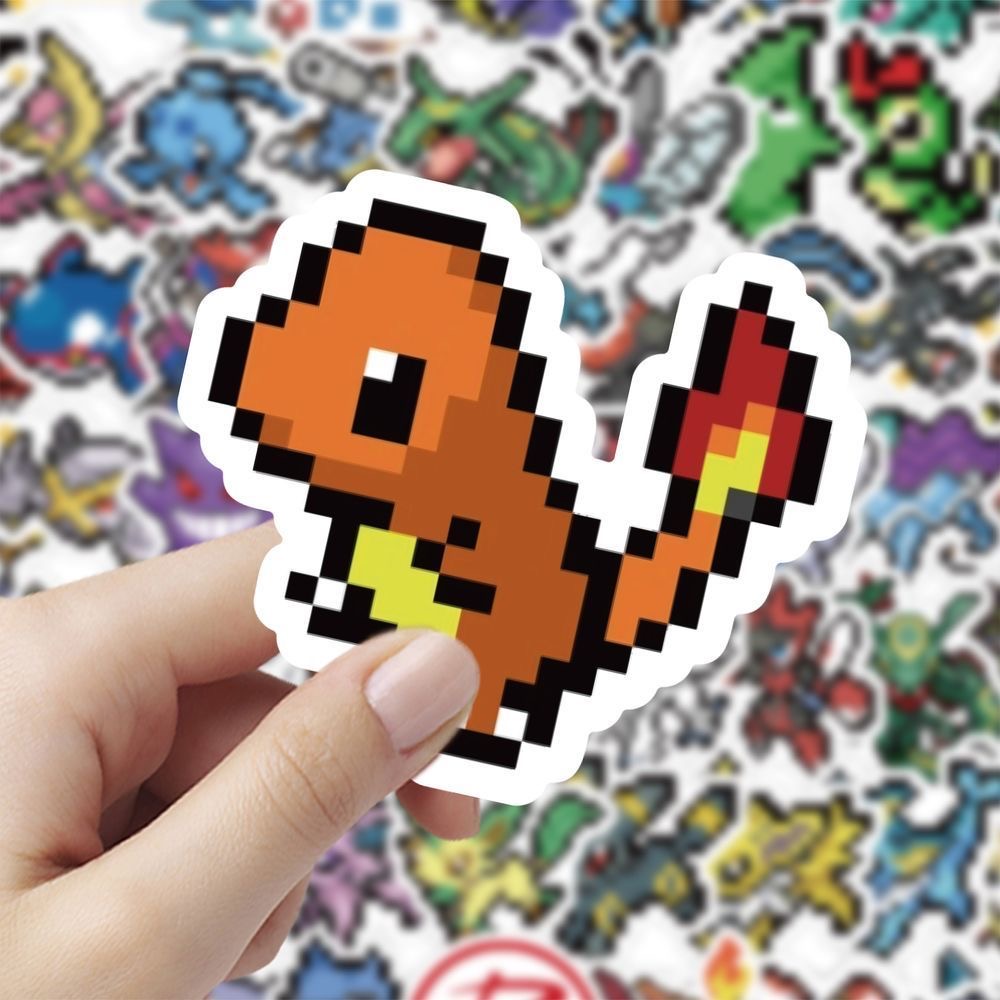 Laptop Accessories Cute - 60Pcs Pixel Pokémon Stickers Cute Pocket
