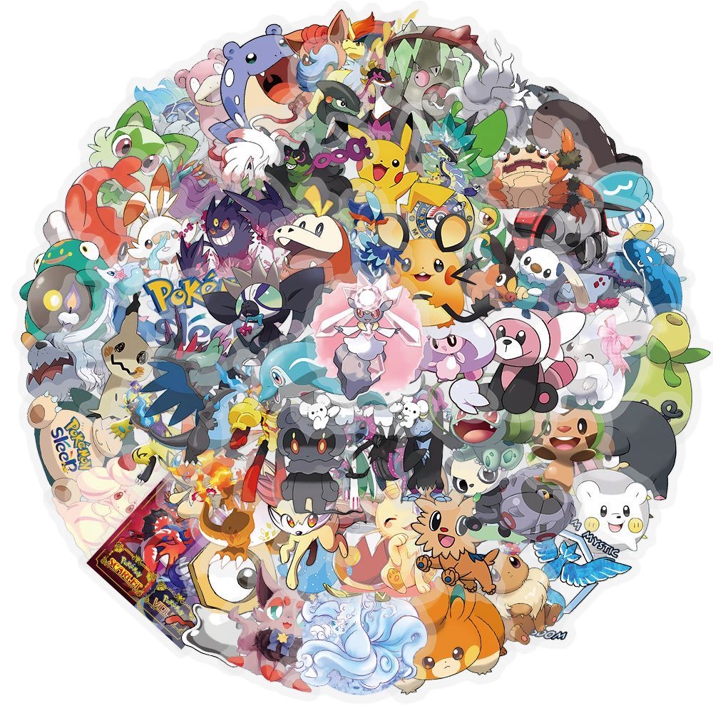 100Pcs Pokémon Stickers Cute C - đánh giá và giá Laptop Accessories Cute