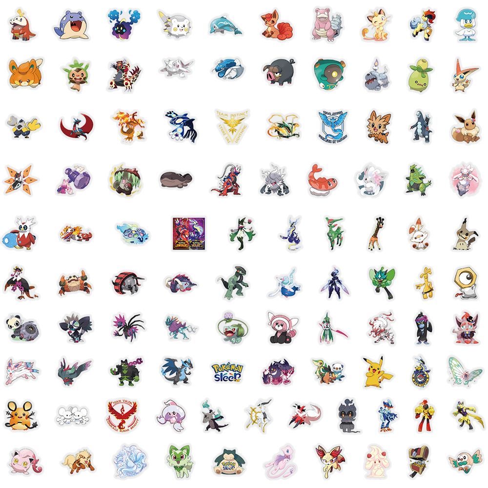100Pcs Pokémon Stickers Cute C - đánh giá và giá Laptop Accessories Cute