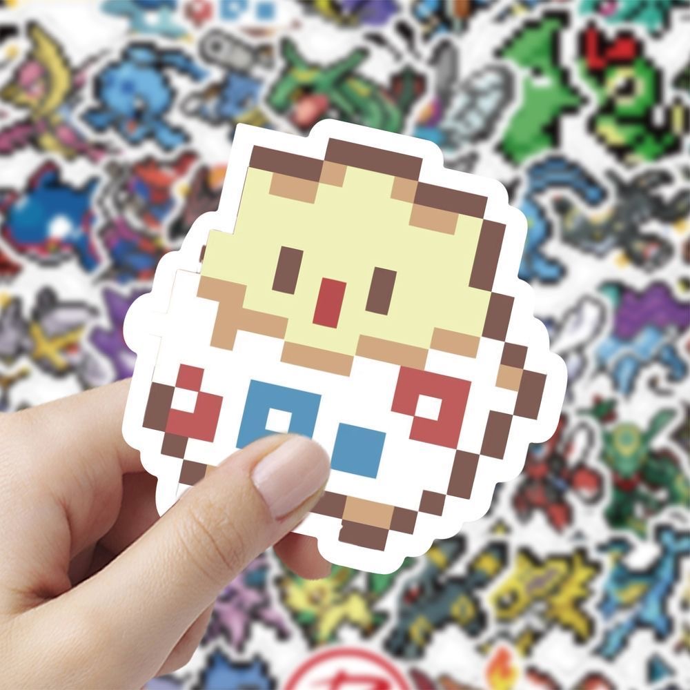 60Pcs Pixel Pokémon Stickers C - đánh giá và giá Laptop Accessories Cute