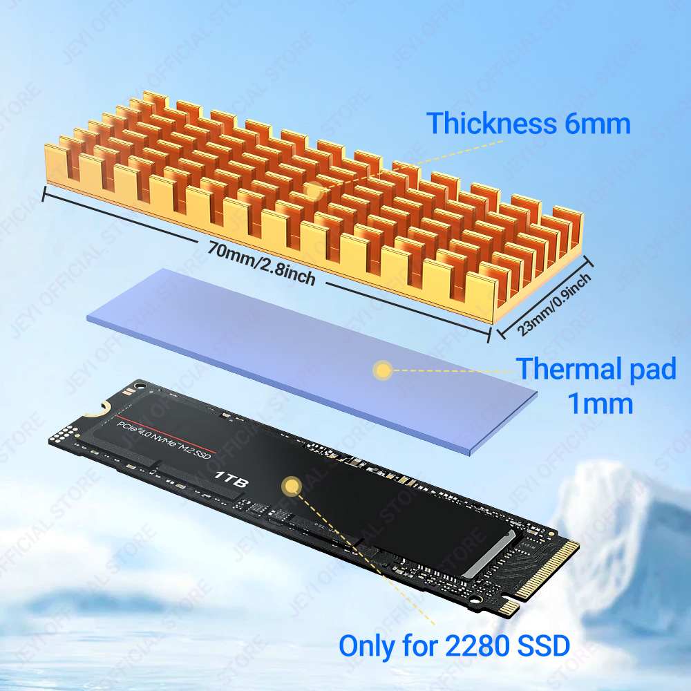 JEYI M.2 SSD Heatsink Aluminum - đánh giá và giá External Nvme Ssd