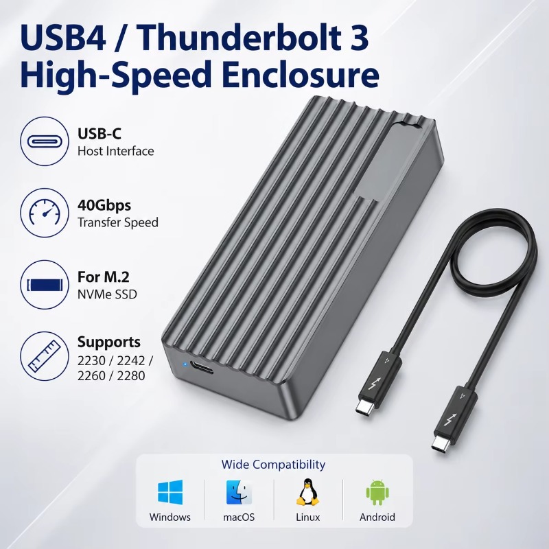TBT3/USB4 M.2 NVMe SSD Enclosu - đánh giá và giá External Nvme Ssd