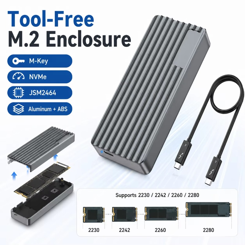TBT3/USB4 M.2 NVMe SSD Enclosu - đánh giá và giá External Nvme Ssd