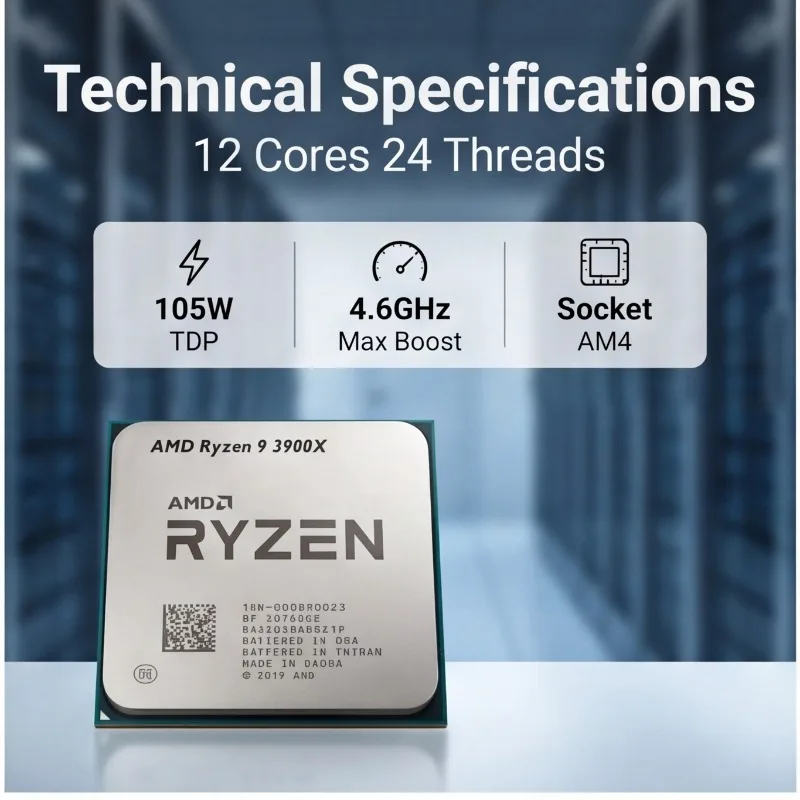 AMD CPU Ryzen 9 3900X 12-Core  - đánh giá và giá Amd Cpu Ryzen 9